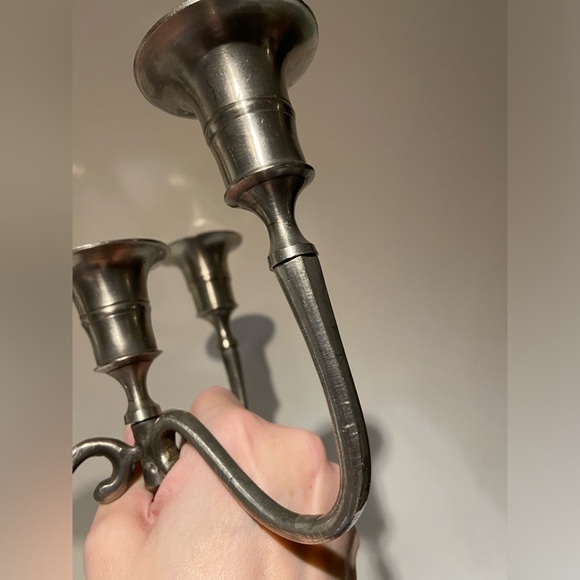 Vintage silver 4 candle holder candelabra holiday decor - Picture 9 of 16